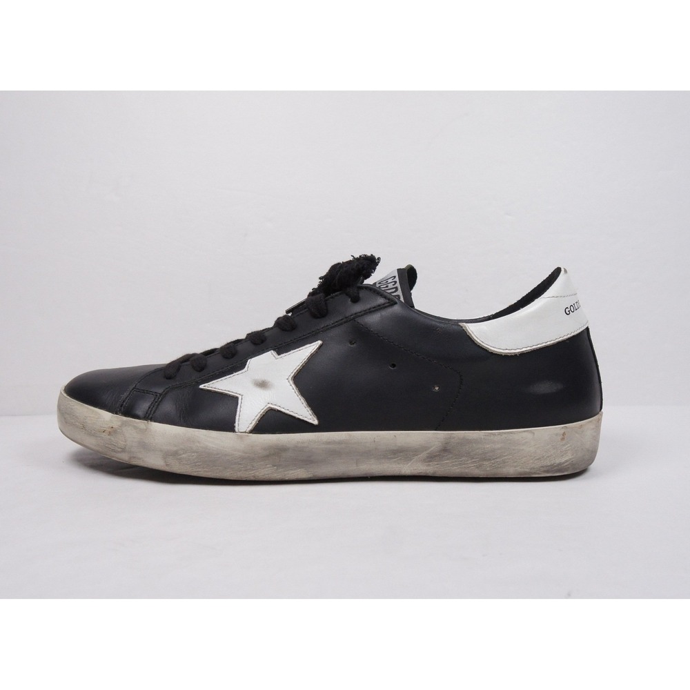 Golden Goose Super-Star Sneakers Men Size 43 Black Shoes GGDB/SSTAR Luxury